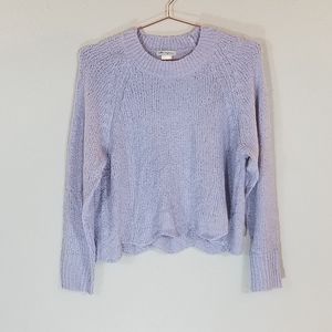 COTTON EMPORIUM Scalloped Hem Cropped Sweater